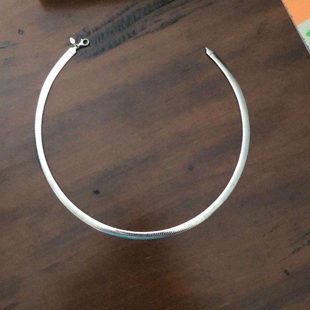 Reversible necklace. Silver and gold.